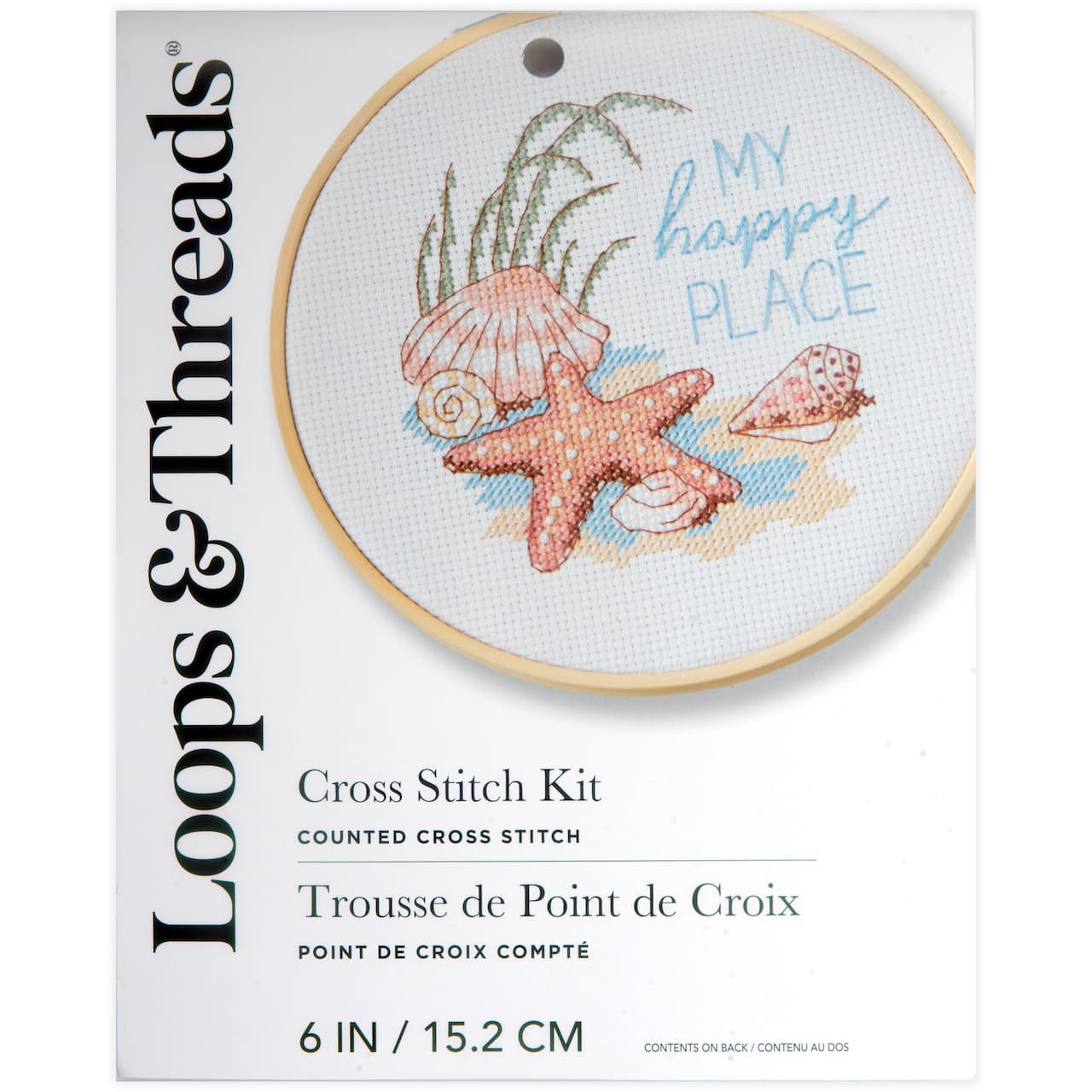 Happy Place Counted Cross Stitch Kit by Loops & Threads®